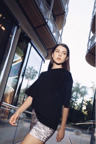 Monaco T-shirt Jet Black
